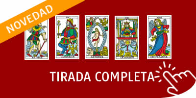 Tarot Tirada completa tres cartas los Marsella.